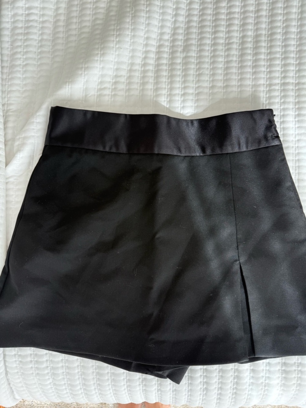 Zara Classic Black Women's Skort with Satin Waistband